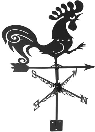 Toddmomy Girouette Coq Toit Indicateur Direction Vent Décorative Extérieur Créative Abris Jardin Fournitures