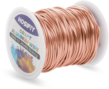 1,5 mm pysseltråd, champagne aluminium pysseltråd, smyckestråd för gör-det-själv-skulpturer, modellering, smycketillverkning, blomhantverk och trådvävning (champagne, 30 meter)