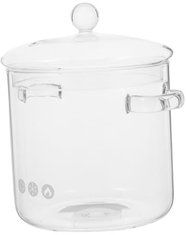 CIYODO Marmite à Sauce Verre Avec Couvercle Casserole Transparente Pour Cuisinière Faitout à Riz Et Mijotement Ustensile De Cuisine Essentiel