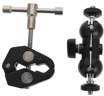 Operitacx Kamera Klemmhalterung 1/4 Gewinde Superklemme für DSLR Webcam Licht 60mm Öffnung Belastbar bis 15kg für und Querstreben