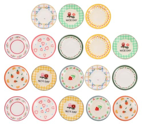 UPKOCH 18 Stoviglie Per Casa Delle Bambole Vassoio Da Cucina Mini Piatti Per Bambole Stoviglie In Miniatura