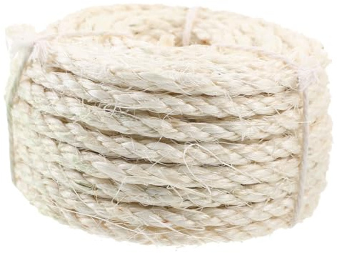 ERINGOGO Corda Sisal Naturale per Tiragraffi Gatti Spago Tagliabile per Riparazione e Fai da Te Corda Iuta per Albero Arrampicata e Graffiatoio Gatti