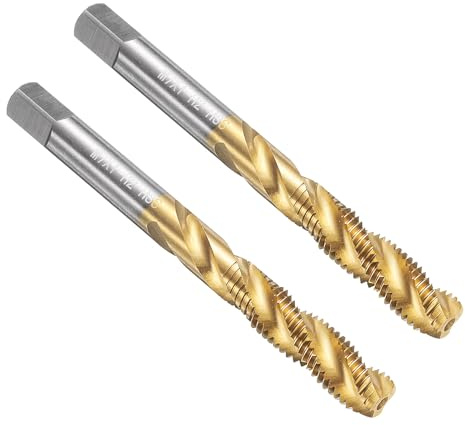 QUARKZMAN 2 Pezzi Maschio A Filetto Spirale M7 X 1 H2 Metrico Maschio | Acciaio Rapido HSS M2, Utensile Per Filettatura Rivestito In Titanio, Per Filettatura Macchina