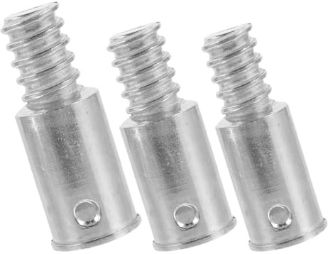 Toyvian 3pcs Broom Handle Adapter Set Aluminum Alloy Threaded Tips for Telescopic Poles Compatible with 19mm 22mm 25mm Metal Mop and Broom Handles Push Repair Kit for Cleaning Tools