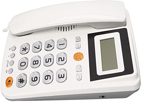 Dioche Telefonsvarare för - Telefon med Stor Knapp för Seniorer - Justerbar Ljusstyrka - Idealisk för Hörselskadade - Slitstarkt ABS-material - Enkel Snabbvalsfunktion