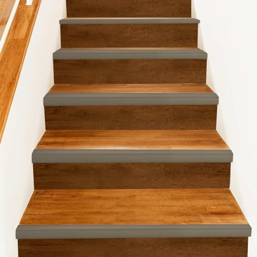 Profili per scale, in alluminio, 67 x 3,5 x 3 cm, set da 30 pezzi, per interni, antiscivolo, montaggio, ristrutturazione, sicurezza