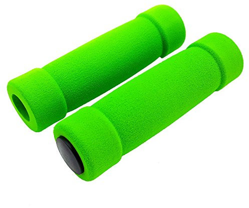 Land-Haus-Shop® Fahrradgriffe, Fahrrad Griffe, Lenkergriffe, Moosgummi Überzug/Schaumstoff grün