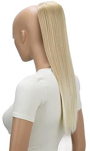 CAISHA 55cm Hårstycke Fläta Hästsvans Hårförlängning Rak Blond Mix PH509