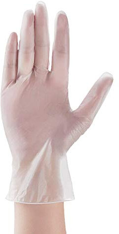Jingyun 100 Cuentas Desechables de látex Guantes Desechables para Alimentos Guantes de Mano Seguros-Transparentes