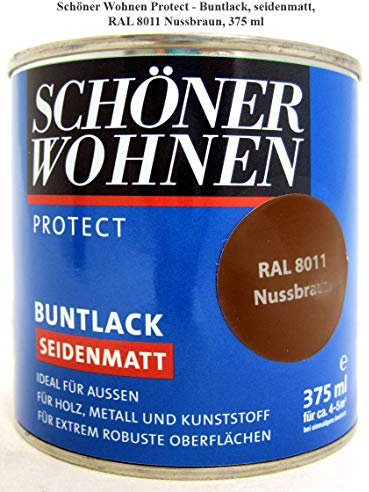 Protect Buntlack 375 ml, RAL 8011 Nussbraun seidenmatt, Alkydharzlack SW