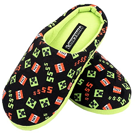 Minecraft - Zapatillas para niños Zapatillas para niños Zapatillas Creeper Zapatillas Ropa - Zapatillas para niños