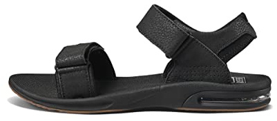 Reef Men's Fanning Baja Sport Sandal, Black Silver, 10 UK
