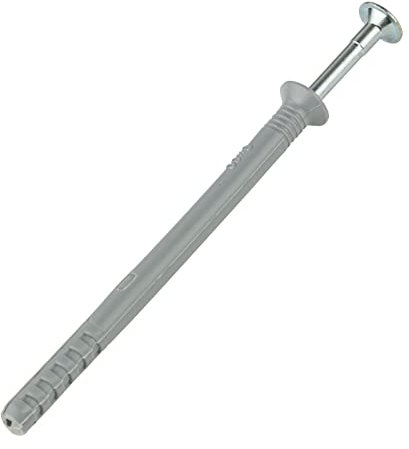 10x Nageldübel verzinkt Senkkopf - 6x80 mm - 200 Stück/Pack | Schlagdübel | Einschlagdübel | Dübel + Schraube | 10 Packungen