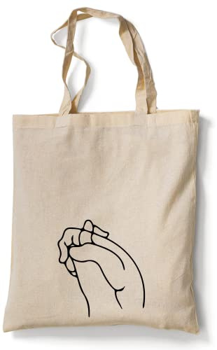 tradercat Jutebeutel bedruckt mit Motiv, Stoffbeutel bedruckt aus 100% Baumwolle - Tote Bag, Einkaufsbeutel, Einkaufstasche, Shopper und Baumwolltasche mit langen Henkeln, Hände