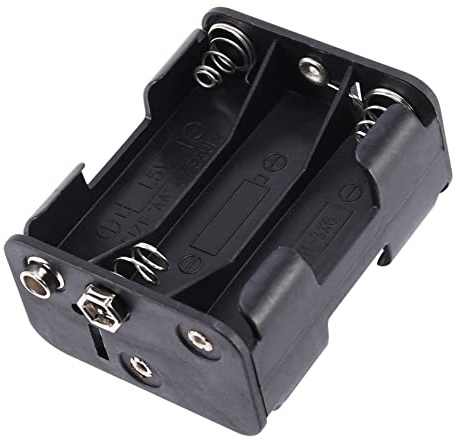 Doumneou Double cotes 6 x 1.5 V AA boitier de la Pile Noir