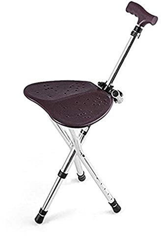 SilteD Portable LED Marche Chaise siège béquille Tabouret Personnes âgées Pliant trépied Famille Pliante Present