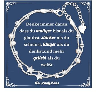 CheersLife Armband für Mädchen, Teenager Schmuck, Kleeblatt Kleine Glocke | Katzenpfote Stern Schmetterlinge Armband Geschenke 12-21 Jahre, Weihnachten Geburtstag für Tochter Schwestern Freundin