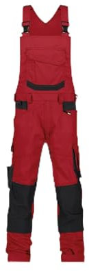 DASSY® Tronix Stretch-Arbeitslatzhose mit Kniepolstertaschen - Größe 54 - ROT/SCHWARZ