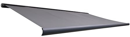 Canopée Store Banne Motorisé et Manuel Ombra 5x3.5m - LED Intégré - Gris - Double Commande - Aluminium - Protection UV 290g/m²