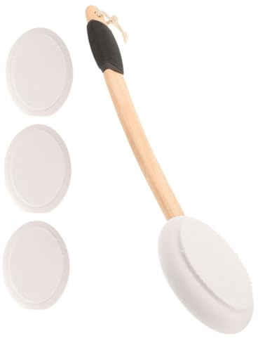 PAMINGONO Applicatore Set e Schiena per Teste con Lozione Sostituibili Crema Spazzola Antiscivolo in Legno Applicazione Solare e Corpo