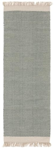 benuta Pure Wollteppich Kim - Mint 70x200 cm - Baumwolle,Wolle - Läufer & im Style: Ikat, Hygge & Cozy, Minimalistisch - Pflegeleicht für Wohnzimmer Schlafzimmer Flur Terrasse Balkon