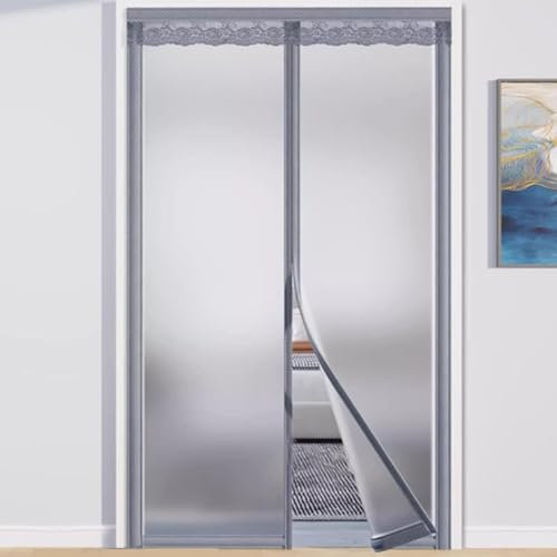 Winter Selbstklebende Thermovorhang Türvorhang,Winddicht Indoor Thermovorhang Türvorhang,Magnet Thermo Kälteschutz Türvorhang für Eingangstür