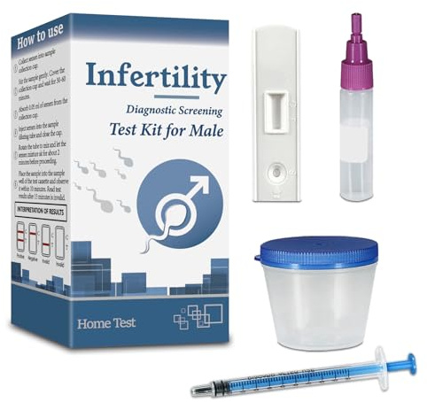 Male Fertility Home Test Kit for Men-Trak Plus Male Fertility Testing System- Shows Normal or Low Sperm Count- Clear Results in Minutes - Easy to Read Result