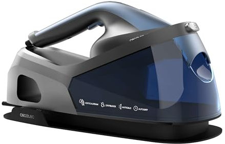 Cecotec Centro de Planchado Vertical IronHero V-2400 Station. 2400W, Suela Cerámica Turbo Slide, Depósito 1,2L, 3 Modos, Flujo de vapor 180 g/min, Golpe de Vapor 370 g/min, Pantalla LED, Antical