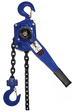 Verricello elettrico, paranco a leva, tenditore, paranco manuale, piccolo paranco a leva, tendicatena di sollevamento, leva di sollevamento manuale, catena da 0,75/1T 1,5M, per garage, magazzini, fa