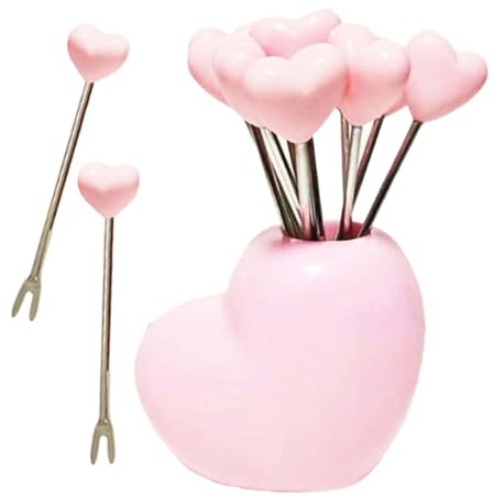 Piccole Forchette Per Antipasti Spiedini Mini Frutta a Forma di Cuore