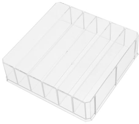 DEARMAMY Organizador de Dinero Acrílico Transparente con Compartimentos Desmontables Caja de Almacenamiento para Billetes y Monedas para Tiendas y Oficinas