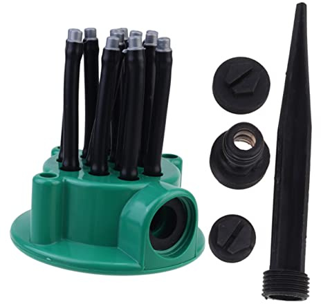 EPIGEIST Sprinkler de Riego Automático con Múltiples Boquillas para Jardín y Enfriamiento de Techo Aspersor Resistente Abs y PVC para Regar Césped y Flores Exteriores