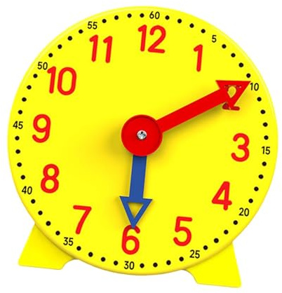 MagiDeal Reloj de Aprendizaje para niños, Actividades didácticas, ayudas didácticas, Relojes analógicos visuales, Reloj de Aprendizaje para educación temprana, 12 Horas