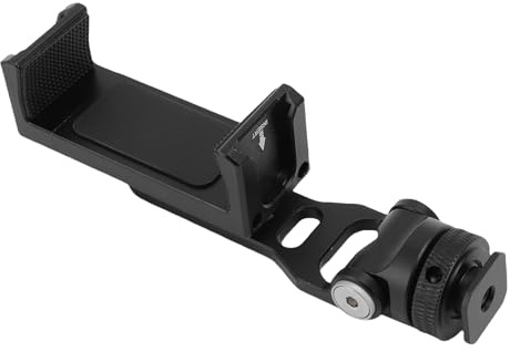 Xiuganpo Camera Hot Shoe Phone Mount, Heavy Duty Tripod Phone Holder 2 Cold Shoe Interface for Photography