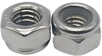 Selbstsichernde Muttern Selbstsichernde Sicherungsmuttern mit Nyloneinsatz, Größen M2–M16, Packung 2, 5 oder 25 Stück(304 stainless steel,M16 2pcs)