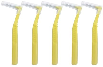 Interdentalborstar och tandtrådspinnar, L Shape interdentalborstepaket med 5 for tänder och fäste