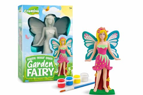 Quickdraw Paint Your Own Garden Fairy Kit – Kids Arts & Crafts Painting Set with Fairy Figure, Paints & Brush, 20cm DIY Craft Activity Toy for Girls Boys Creative Play Gift
