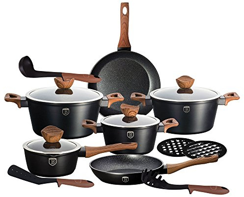 15-teiliges Topfset Geschirrset Granit Berlinger Haus Forest Line Rosewood BH-1537