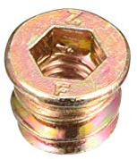 sourcing map Holzmöbel M6 x 10 mm Gewindeeinsatz Muttern Schnittstelle Innensechskantantrieb 50 Stück