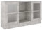 vidaXL Armadietto Vetrina Grigio Cemento 120x30,5x70 cm Multistrato
