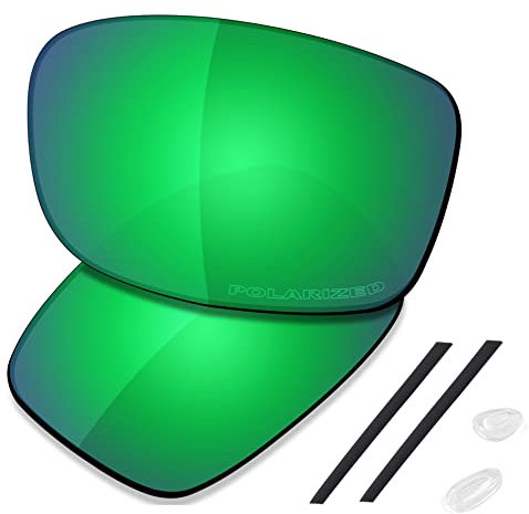SAUCER Lenti di ricambio premium e kit di gomma per occhiali da sole Oakley Gauge 8 L OO4124 62 mm ad alta difesa – verde giada polarizzate