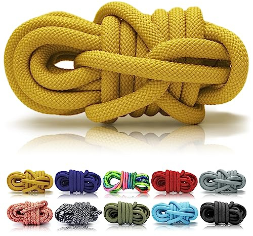 Ganzoo Cuerda PPM Trenzada 5 m 8 mm de Polipropileno multifilamento, senfgelb Amarillo Mostaza, Resistente a la Intemperie, Flotante, para Nudos, Trenzado, DIY y Ligera