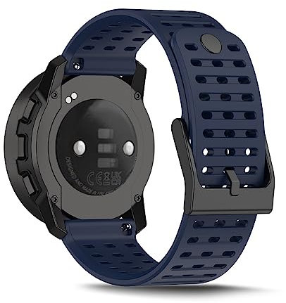 SeaFicco 22mm Armband Kompatibel mit Suunto Vertical/Suunto 9 Peak Pro/Suunto 9 Peak/Suunto 5 Peak Uhrenarmband Silikon Armbänder Sport Ersatzband Fitness Wechselarmband (Marine)