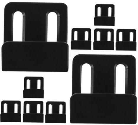 BESTonZON 10St Fliesenhaken blacki the black blackh swor Hardware Befestigungsclips für Bilderrahmen Spiegelclips für rahmenlose Spiegel Keramikfliesen Zubehör Wandbehang Anhänger Tablett