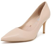 QUEEN HELENA Schuhe mit niedrigem Absatz, geschlossene Spitze, elegant, für Damen S1999, Nude, 37 EU