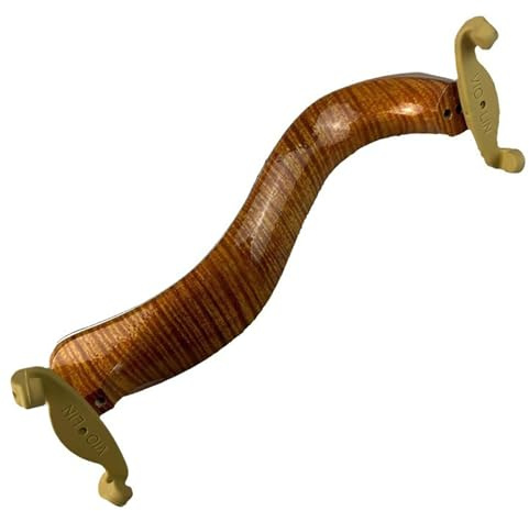 Geigen-Schulterstütze, Schulterstütze for Violine mit Holzmaserung, Kinnhalter for Violine(4/4 3/4)