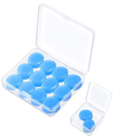 KGDUYC Ohrstöpsel zum Schlafen,14 pcs,weich, wiederverwendbar, mit Hülle,formbar, Silikon, geräuschunterdrückend, Ohrstöpsel mit Tasche für Schwimmen, Konzert, Flugzeug,Studie