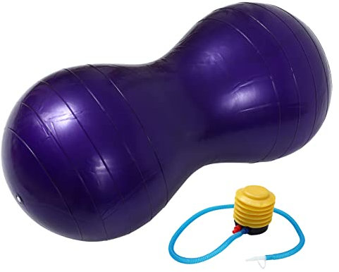 WOONEKY Yoga Erdnussball Fitnessball Gymnastikball Ball Für Yoga Ball Für Fitness Mit Inflator Helle Farben Glatte Oberfläche