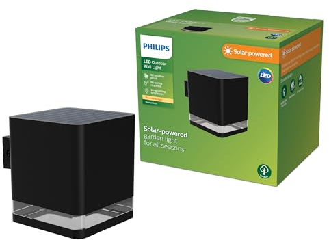 Philips Virona solcellslampa för utomhusbruk, 2700 K, 200 lm, svart