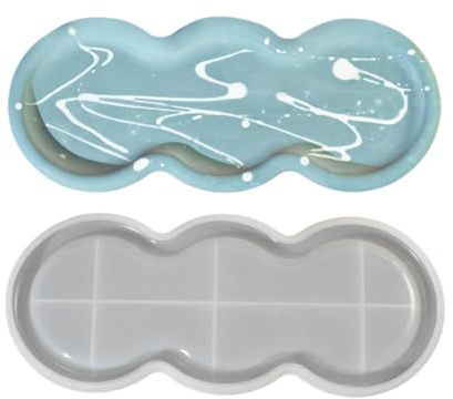 Vassoio in silicone per gioielli geometrici, piastra di presentazione, in gesso, cemento, sottobicchieri fatti a mano, in resina sintetica